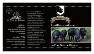 Etiquette packaging La vignécoise maison Coustalat conserverie artisanale Vignec Saint-Lary Soulan hautes-pyrénées