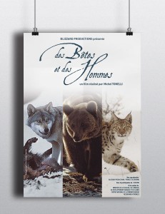 Affiche film des bêtes et des hommes Blizzard productions Michel Tonelli Midi-Pyrénées