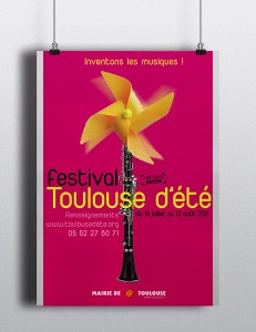 Projet non retenu affiche création graphique festival Toulouse d'été