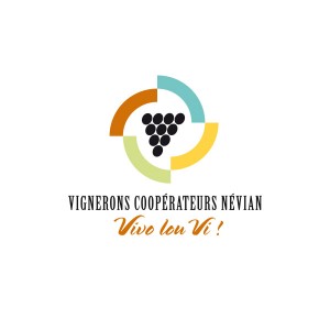 logo déclinaison décoration intérieure cellier Vivo Lou Vi coopérative vinicole de Névian Corbières