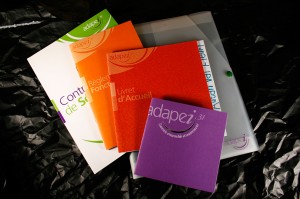 Documents de communication Adapei 31, association handicap Toulouse